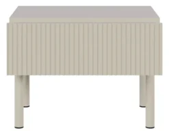 Szafka nocna Veldio New z frezowanym frontem i szufladą 50 cm szary beż