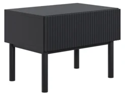 Szafka nocna Veldio New z frezowanym frontem i szufladą 50 cm czarna