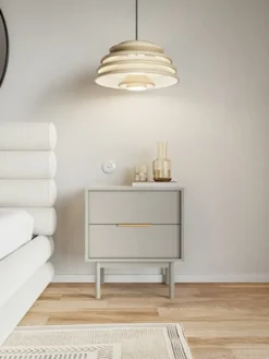 Szafka nocna Viviaro z dwiema szufladami 54 cm kaszmir