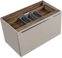 Szafka pod umywalkę Olimmi 80 cm szara/dąb santa