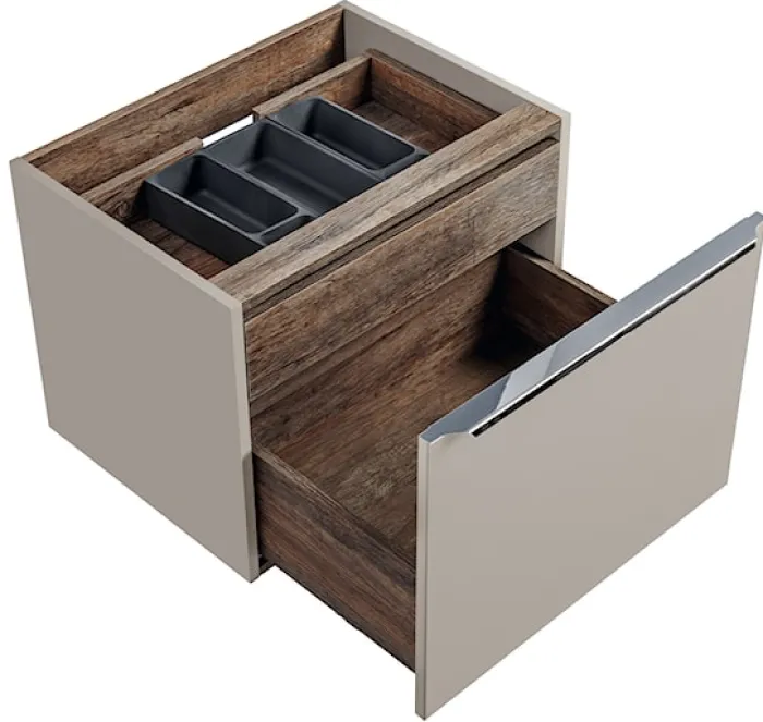 Szafka pod umywalkę Olimmi 60 cm szara/dąb santa