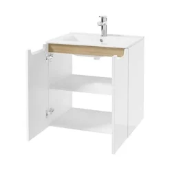 Szafka pod umywalkę Saeli wisząca z dwiema półkami 60x45 cm