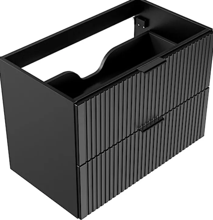 Szafka pod umywalkę Temirni 80 cm czarna lamele