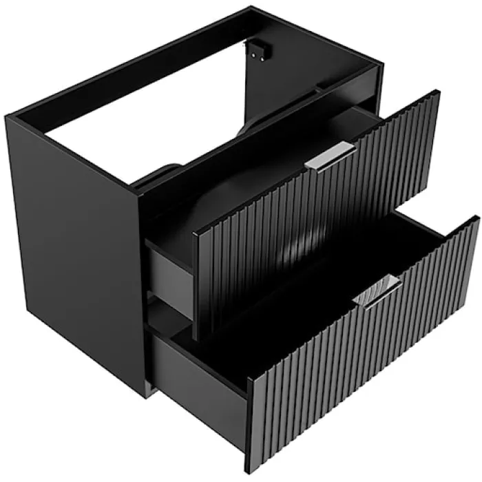 Szafka pod umywalkę Temirni 80 cm czarna lamele