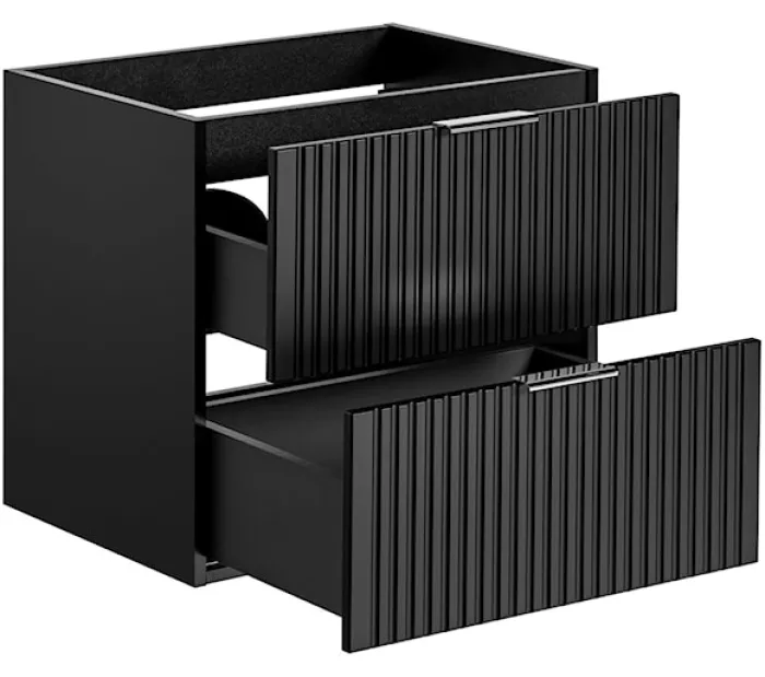 Szafka pod umywalkę Temirni 60 cm czarna lamele