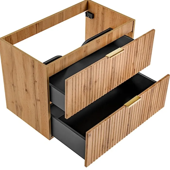 Szafka pod umywalkę Temirni 80 cm dąb wotan lamele