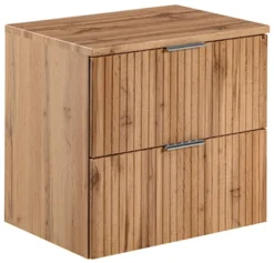 Szafka pod umywalkę Temirni 60 cm dąb wotan lamele z blatem