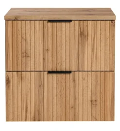 Szafka pod umywalkę Temirni 60 cm dąb wotan lamele z blatem