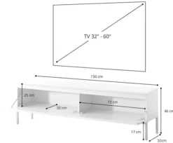 Szafka RTV Bemmi 150 cm Ciemnozielony