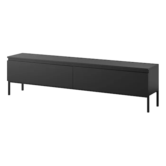 Szafka RTV Bemmi 175 cm czarna z czarnymi nogami