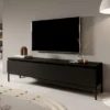 Szafka RTV Bemmi 150 cm czarna z czarnymi nogami