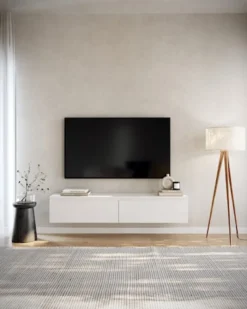 Szafka RTV Bemmi wisząca 150 cm biały