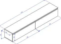 Szafka RTV Bemmi wisząca 175 cm biały