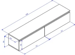 Szafka RTV Bemmi wisząca 150 cm czarny