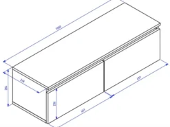 Szafka RTV Bemmi wisząca 100 cm orzech wisconsin