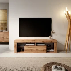 Szafka RTV Bianko 140 cm Dąb lancelot