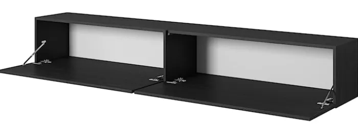 Szafka RTV Bisira 200 cm Czarny jesion