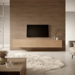 Szafka RTV Bisira 200 cm Dąb Lindberg