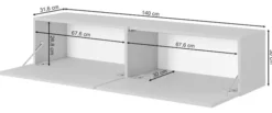 Szafka RTV Bisira 140 cm kaszmir