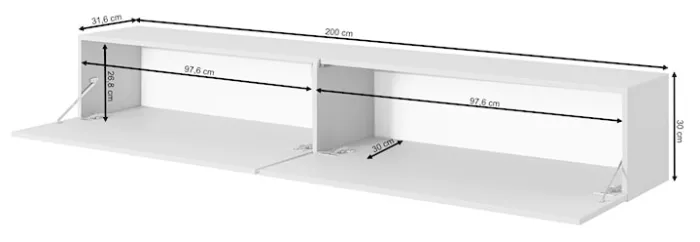 Szafka RTV Bisira 200 cm Orzech