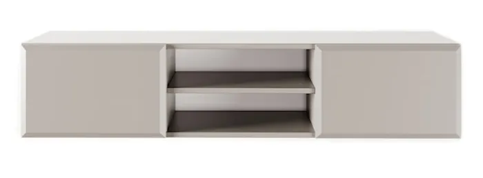 Szafka RTV Chocolated dwudrzwiowa z wnęką 137 cm wisząca beż piaskowy