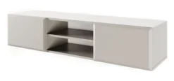 Szafka RTV Chocolated dwudrzwiowa z wnęką 137 cm wisząca beż piaskowy