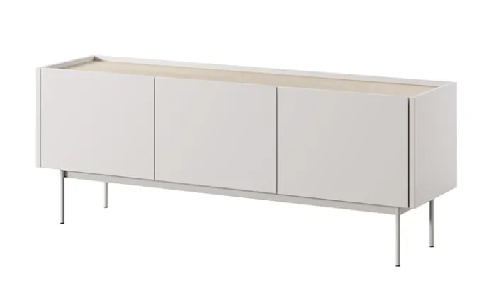 Szafka RTV Color 144 cm trzydrzwiowa Kaszmir / Dąb Linea