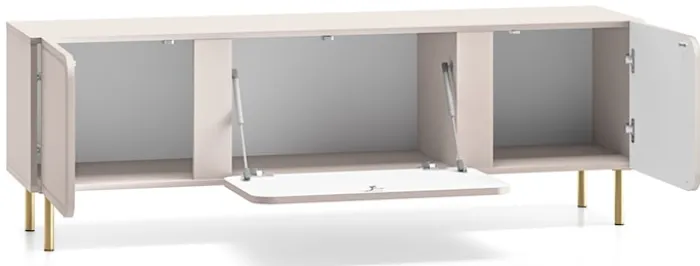 Szafka RTV dwudrzwiowa Loppa z klapą 160 cm Kaszmir
