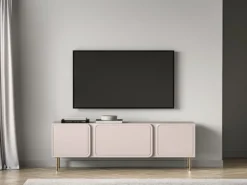 Szafka RTV dwudrzwiowa Loppa z klapą 160 cm Kaszmir