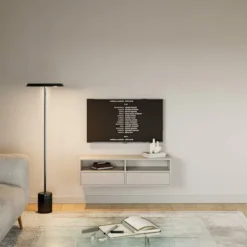 Szafka RTV Framme wisząca z dwiema klapami i wnękami 100 cm kaszmir