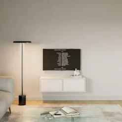 Szafka RTV Framme wisząca z dwiema klapami 100 cm biała