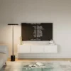 Szafka RTV Framme wisząca z trzema klapami 150 cm biała
