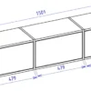 Szafka RTV Framme wisząca z trzema klapami 150 cm dąb lindberg