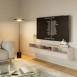 Szafka RTV Framme wisząca z trzema klapami i wnękami 150 cm kaszmir