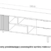 Szafka RTV Klazby 150 cm czarny mat lamele