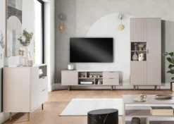 Szafka RTV Klazby 150 cm kaszmir lamele