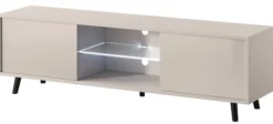 Szafka RTV Lefyr 140 cm Szary beż