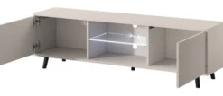 Szafka RTV Lefyr 140 cm Szary beż