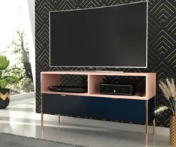 Szafka RTV Lesari granatowo - różowa
