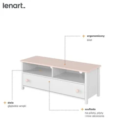 Szafka RTV Luna 120 cm z szufladą