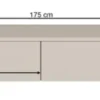 Szafka RTV Luvio Slim wisząca 175 cm kaszmir