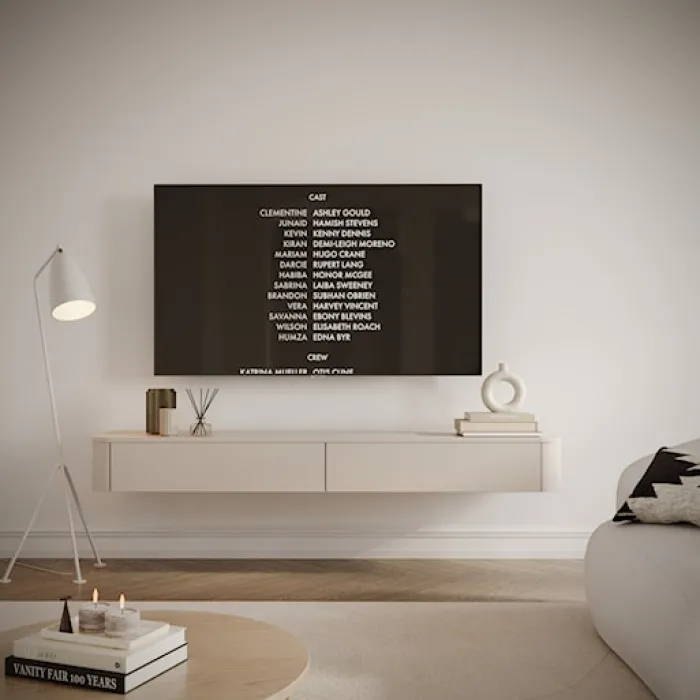 Szafka RTV Luvio Slim wisząca 175 cm kaszmir
