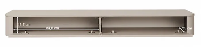 Szafka RTV Luvio Slim wisząca 175 cm kaszmir