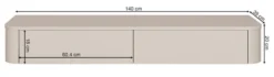Szafka RTV Luvio Slim wisząca 140 cm kaszmir