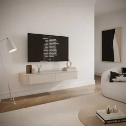 Szafka RTV Luvio Slim wisząca 140 cm kaszmir