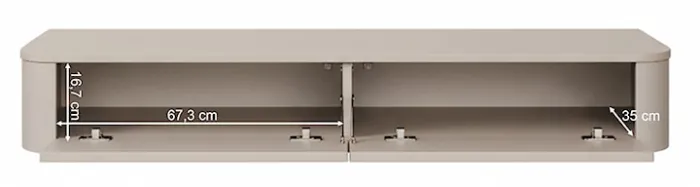Szafka RTV Luvio Slim wisząca 140 cm kaszmir