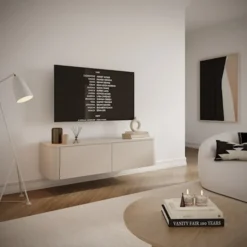 Szafka RTV Luvio wisząco-stojąca 140 cm kaszmir