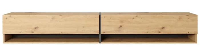Szafka RTV Mirrgo 200 cm dąb artisan z grafitowymi wstawkami