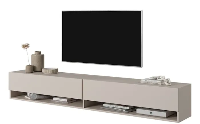 Szafka RTV Mirrgo 200 cm Szary beż