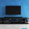 Szafka RTV Mitchell 180 cm Czarny mat / Czarny połysk